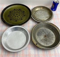 Vintage Metal Pie Pans, Aluminum Pie Pans & Large