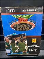 1991 Topps Stadium Club Ser 2 Wax Box Baseball Car