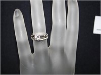 Sterling Silver Wedding Band Set; Size 6