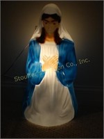 Empire Blow mold lighted Nativity Mary 27"h