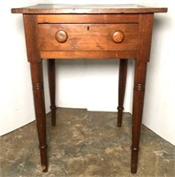 Vintage Wooden Side Table with Drawer