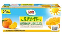 20-Pk Dole Diced Peaches Cups, 107ml