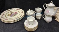 China tea set and decorative plates