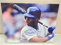 Signed Ken Griffey Jr Baseball Photo w Certificate