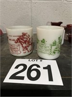 2 Davy Crockett mugs