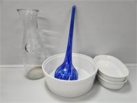 Corning Ware Dishes, Full Litre Bottle, Glass