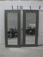 Two 32"x 78" Framed Mirrors