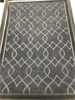 Black outdoor rug