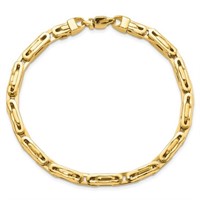 14K- Polished Fancy Link Bracelet