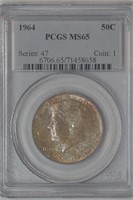 1964 Kennedy 1/2 Dollar PCGS MS65