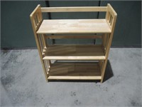 WOODEN FOLDING BOOKCASE 34" X 27 3/4" X 11.5"