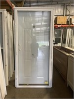 38"x80" RH steel door/storm door combo
