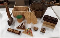 Baskets & Wooden Decor (some hand carved)