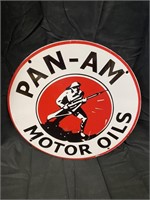 Contemporary Pan-Am Oils Porcelain Sign
