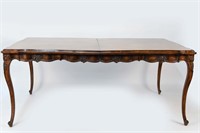 FRENCH STYLE CARVED WOOD DINING TABLE