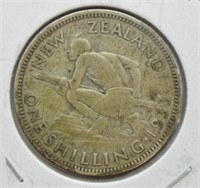 1935 NEW ZEALAND SILVER SHILLING