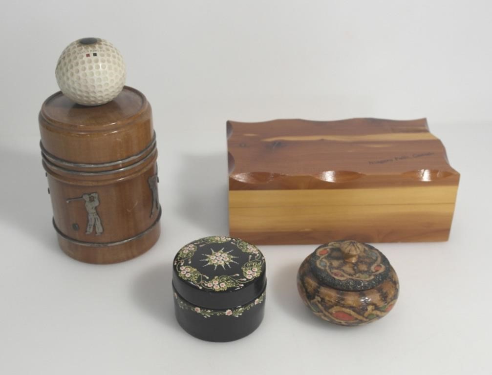 4 ASSTD. WOODEN TRINKET BOXES