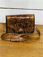 small leather tooled purse w/ Stampede logo