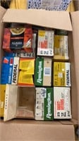 Box of empty 12 and 20 gauge shotgun shell boxes