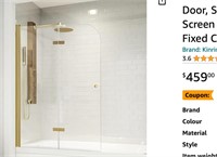 Bathroom Frameless Hinged Foldable Tub Door