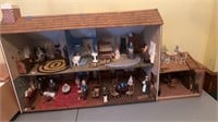 Very Detailed Dollhouse and Contents 48 x 17 x 24