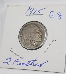 1915 -2- Feathers Buffalo Nickel