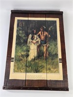 NATIVE AMERICAN INDIAN PRINT ON WOOD BOARDS