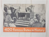 VINTAGE BOOKLET- "400 FAMOUS DATES IN HISTORY"