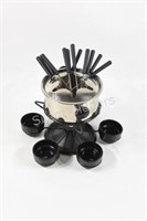 Stainless Burner Fondue Set with Side Bowls