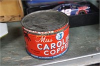 VINTAGE MISS CAROLINA COFFEE TIN