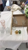 Glass cups, glass pitcher