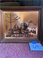 BEAR PICTURE METAL 3D