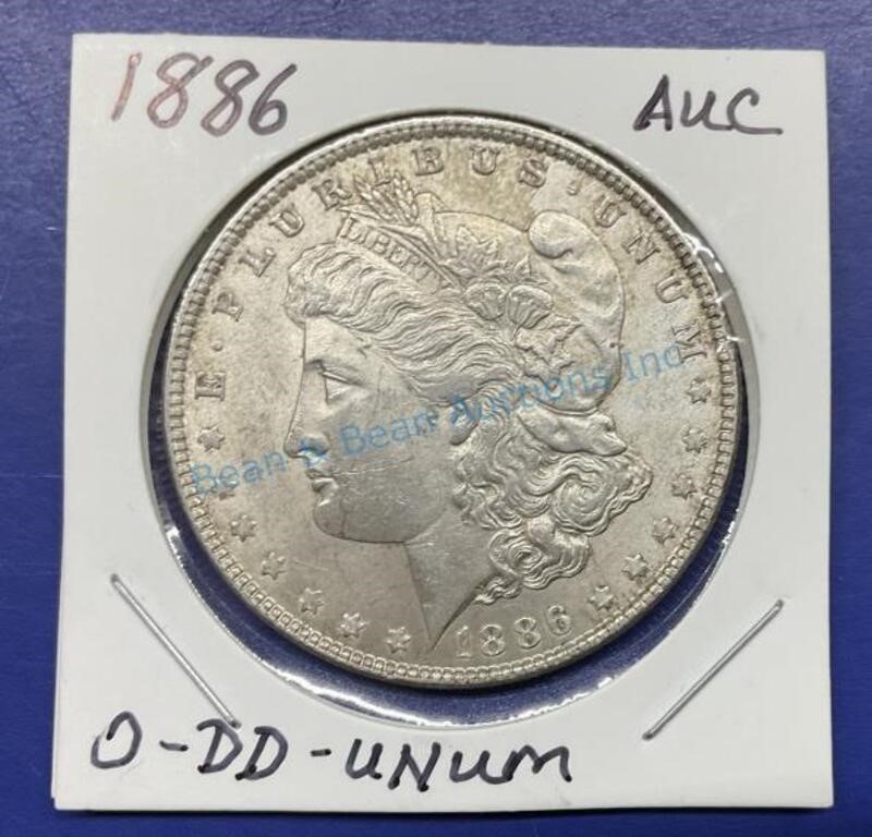 1886 Morgan dollar AUC