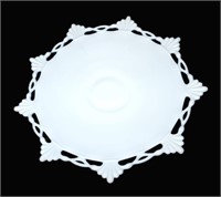 milk glass footed dish