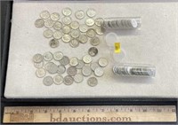 100 US Silver Dimes Coins Lot Collection