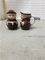 Friar Tuck Cream and Sugar Goebel W. Germany