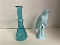2 ct. - Blue Vase & Bird Decor/Vase