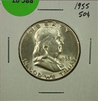 1955 Franklin Half Dollar UNC