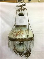 Victorian Hanging Light Fixture w/ Painted