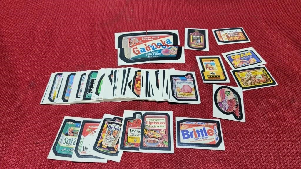 Big collection of 1986 topps wacky packs sticker