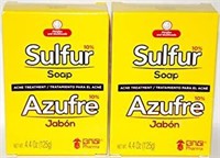 New Grisi Sulfur Soap with Lanolin, 4.4 oz (2pk)