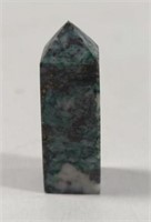 Mariposite With Pyrite Stone Obelisk Tower