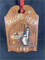 WOODEN NAUTICAL SIGN