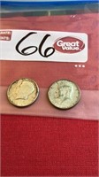 2-1964 Kennedy silver half dollar