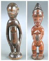 2 West African figures, 20th century.