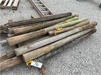 Wood Fence Posts (Qty:  17 - Sold Together)