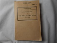 WWII 1943 M1 Rifle .30 Cal Field Manual Book