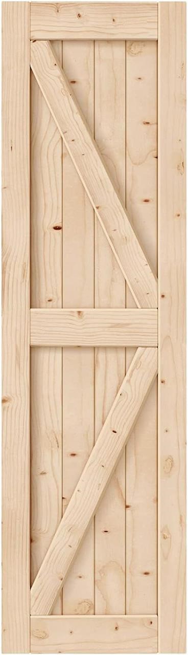 EaseLife 24in x 84in Sliding Barn Wood Door,