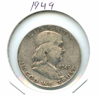 1949 Franklin Silver Half Dollar