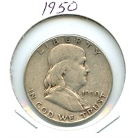 1950 Franklin Silver Half Dollar